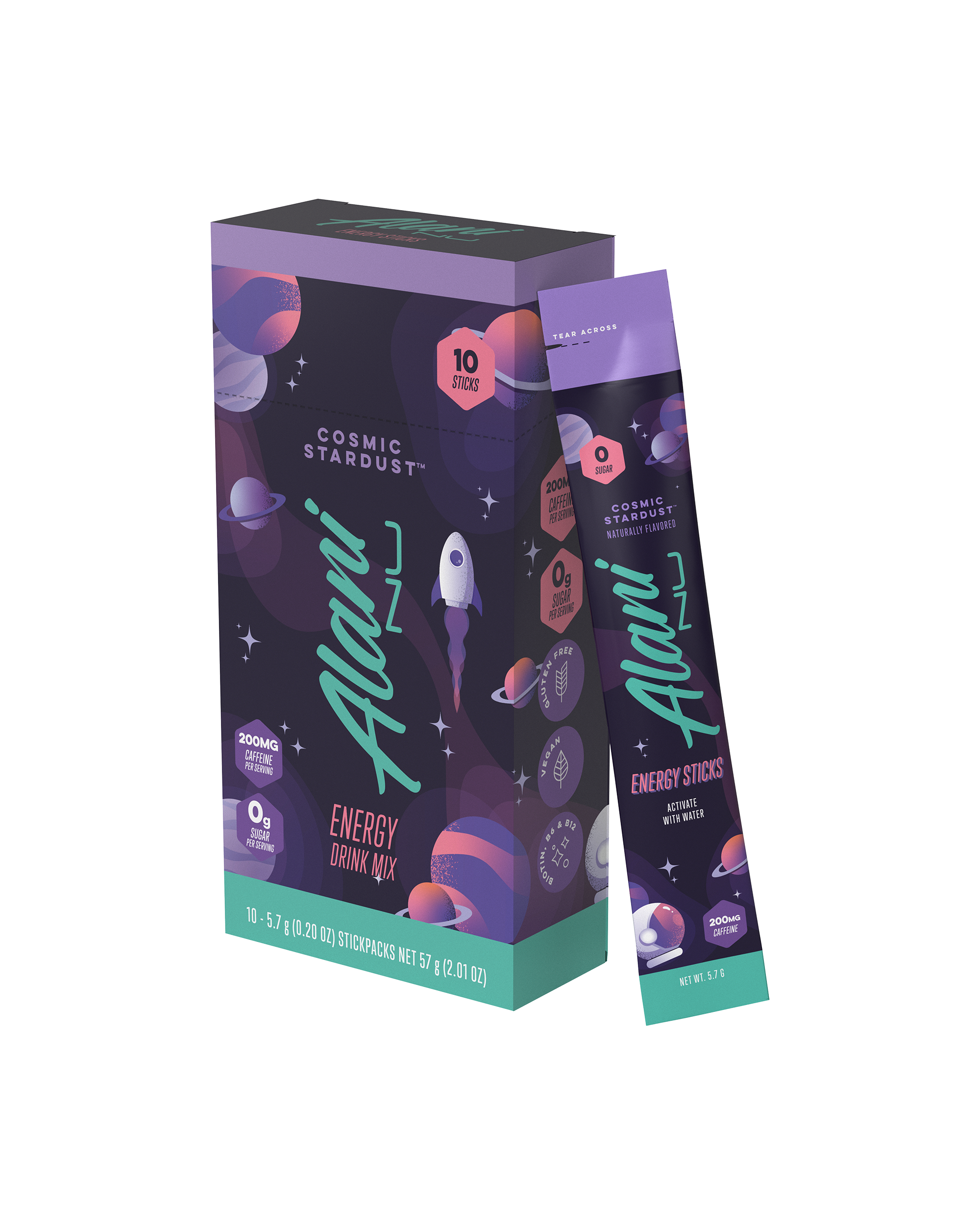 A 10 pack pack of Energy Sticks in Cosmic Stardust flavor..